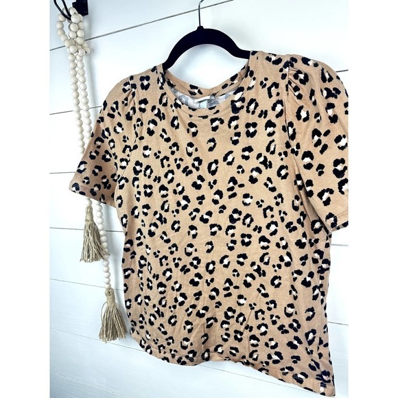 Pre-Loved A New Day Cheetah print t-shirt sz MED - Picture 2 of 6